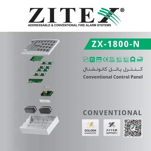 پنل ۱۲ زون زیتکس zx 1800-12 پوستر داخلی